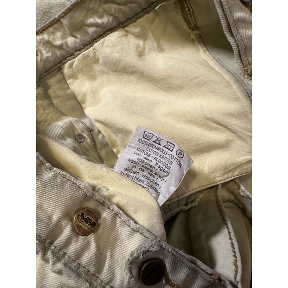 Vintage 90s Jinglers Fade Out Distressed Yellow Bleached Jean Denim Jacket XL - Picture 12 of 12